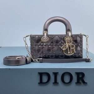 Dior cannage diamond leather small lady D-joy tote