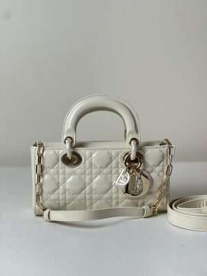 Dior small Lady D-Joy bag patent cannage calfskin
