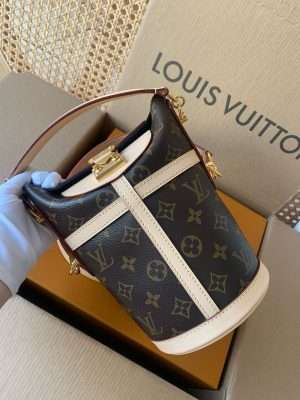 Louis Vuitton brown canvas monogram classic Duffle tote bag