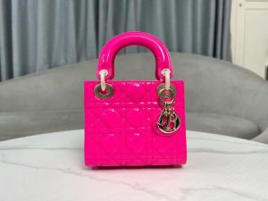 Mini Lady Dior bag patent cannage calfskin 2